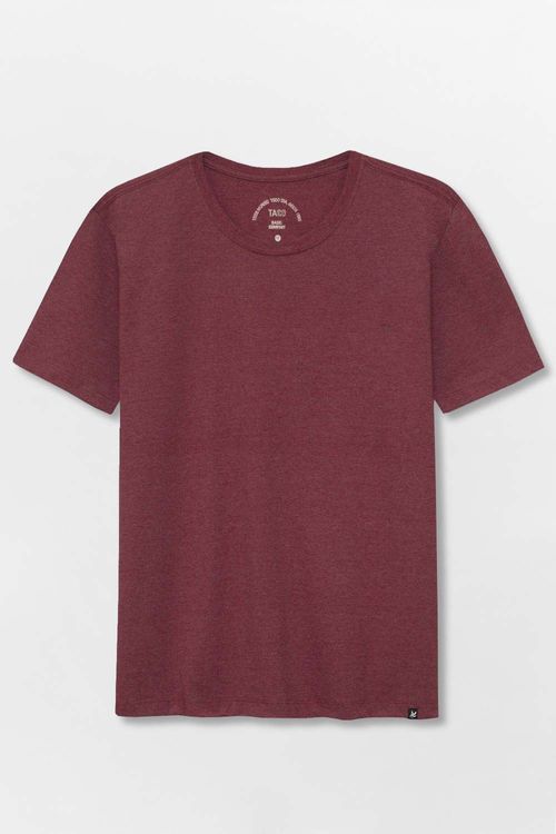 T-Shirt Básica Mescla Comfort Vinho