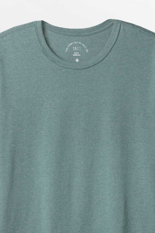 T-Shirt Básica Mescla Comfort Verde