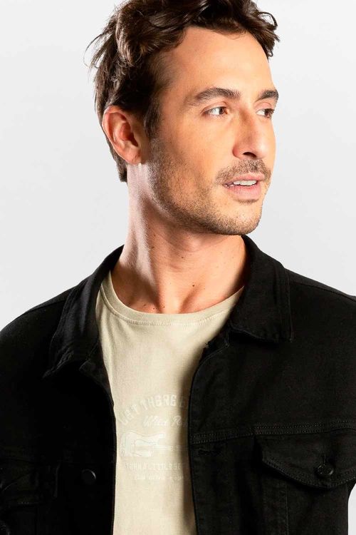 Jaqueta Jeans Color Preta