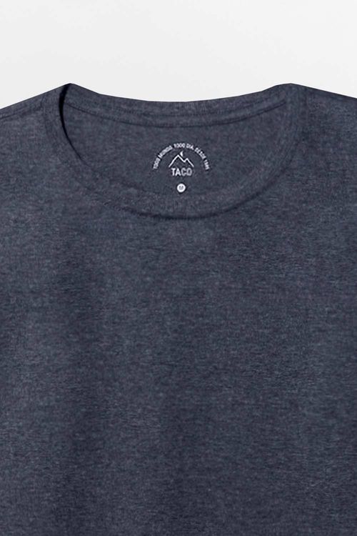 T-Shirt Básica Manga Longa Azul Marinho