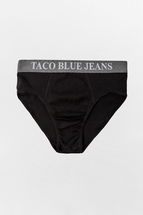 Kit De Cueca Slip Taco Blue Preto