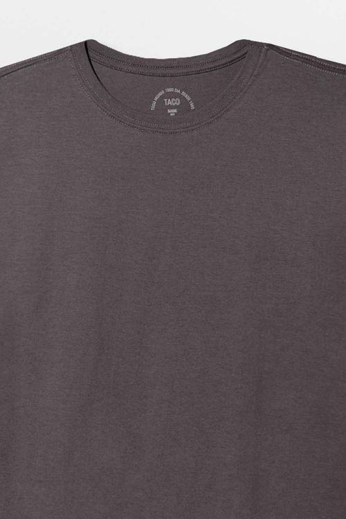 T-Shirt Básica Fit Chumbo