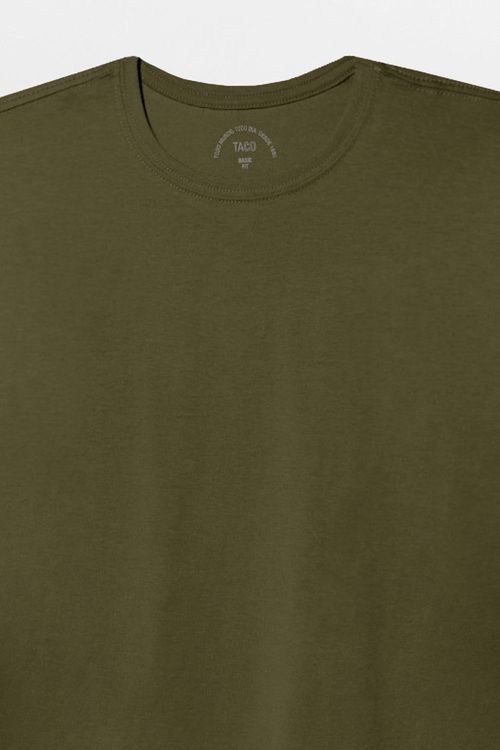 T-Shirt Básica Fit Verde Musgo