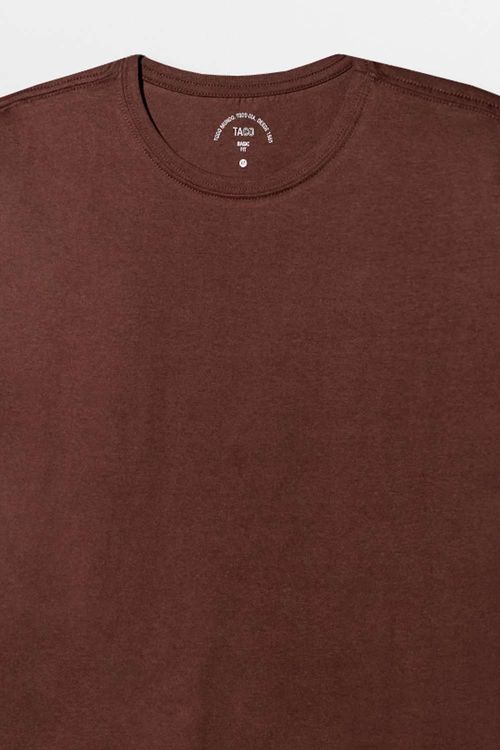 T-Shirt Básica Fit Marrom