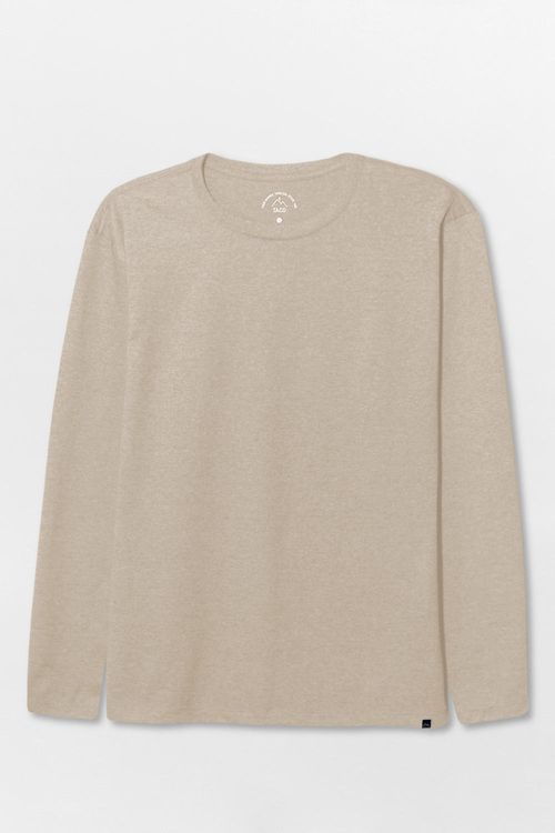 T-Shirt Básica Manga Longa Cinza