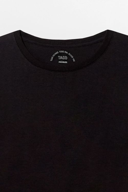 T-Shirt Manga Longa Premium Fit Sem Costura Preta
