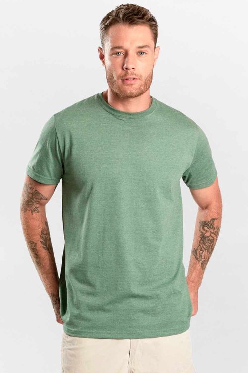 T-Shirt Básica Comfort Mescla Verde Militar