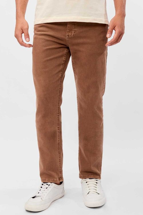 Calça Color Slim Marrom