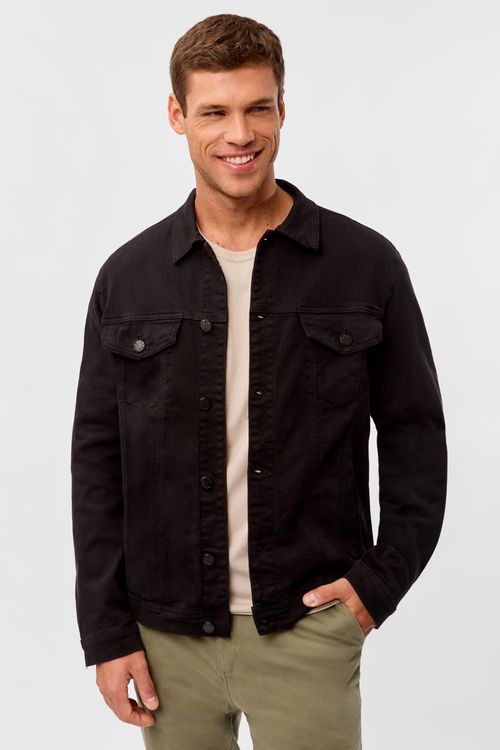 Jaqueta Jeans Color Preta