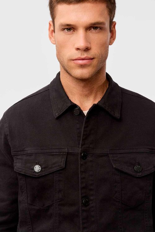 Jaqueta Jeans Color Preta