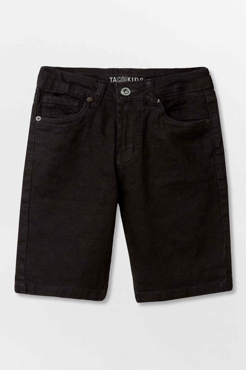 Bermuda Jeans Infantil Flex Black
