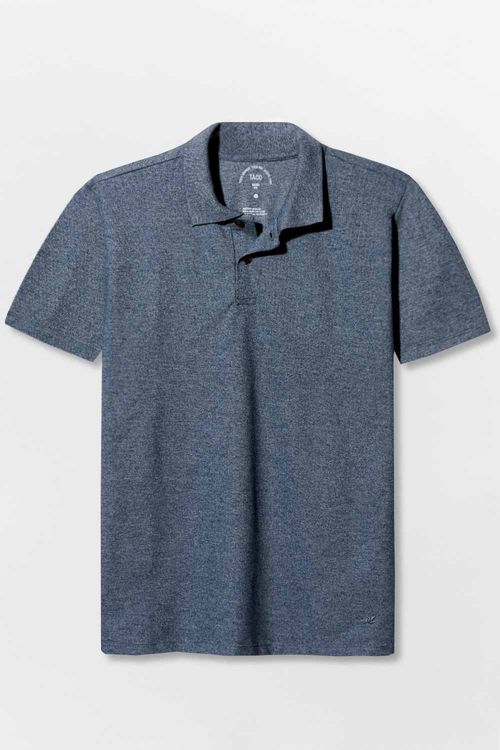 Polo Básica Fit Piquet Azul Marinho