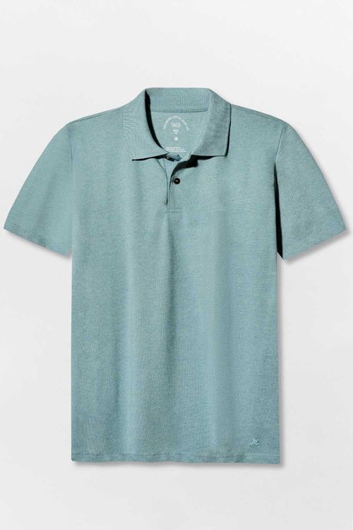 Polo Básica Fit Piquet Azul Clara