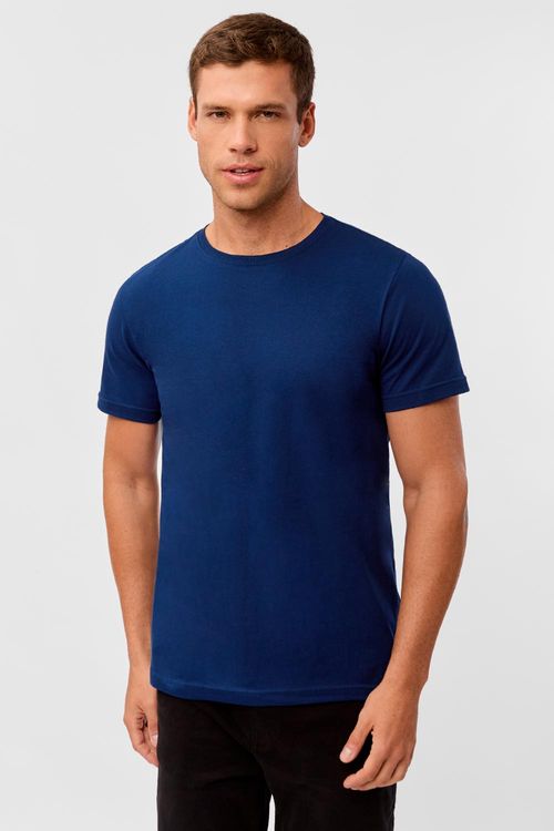 T-Shirt Básica Fit Azul Marinho
