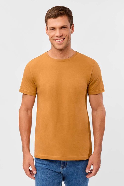 T-Shirt Básica Fit Mostarda