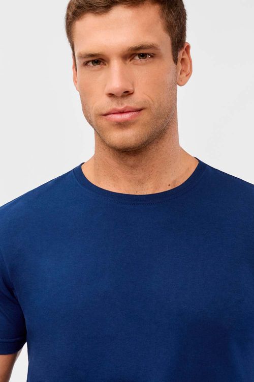 T-Shirt Básica Fit Azul Marinho