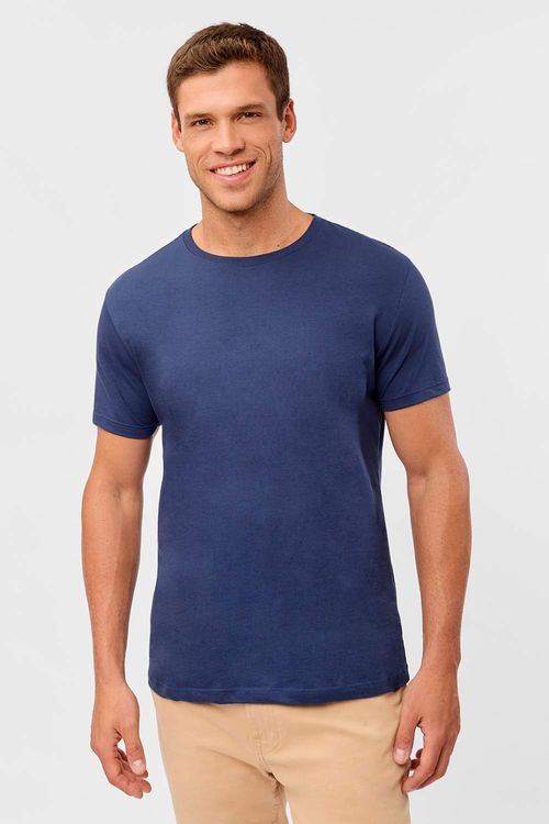 T-Shirt Básica Comfort Azul Marinho