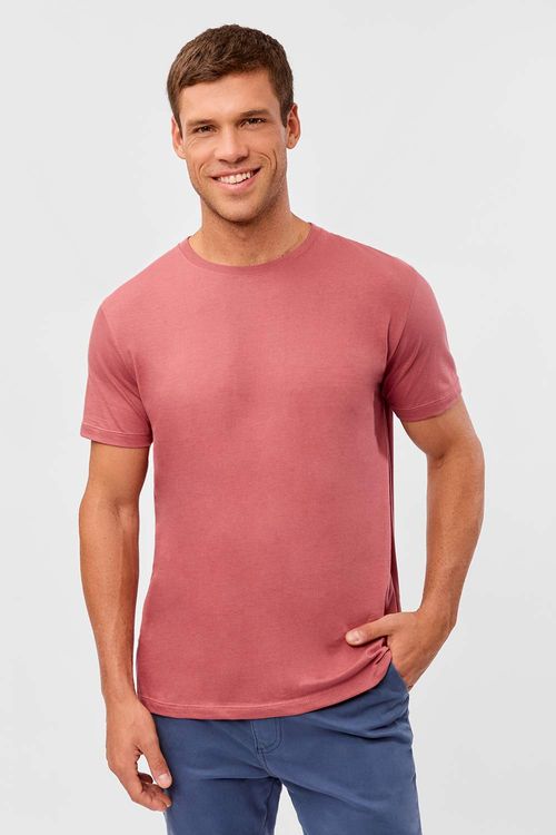 T-Shirt Básica Comfort Rosa Escuro