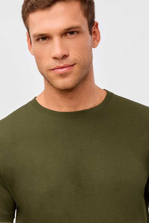 T-Shirt Básica Comfort Verde Musgo