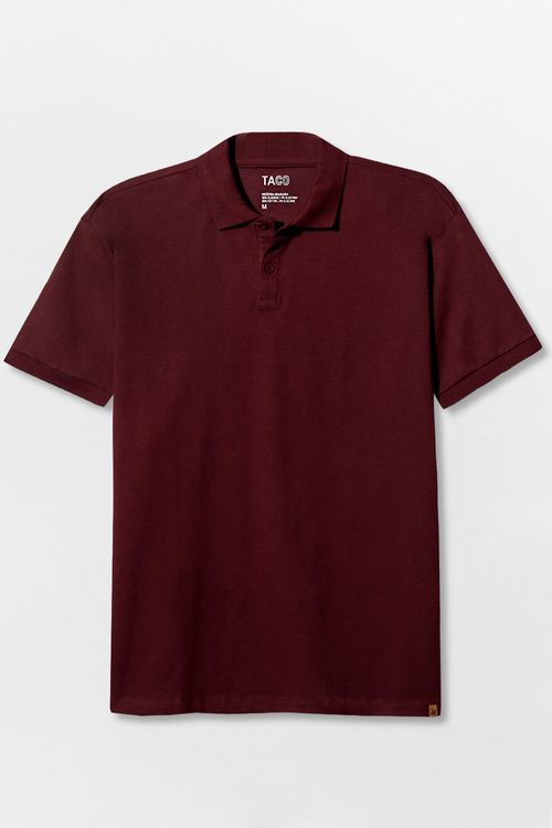 Polo Básica Comfort Piquet Flex Vinho