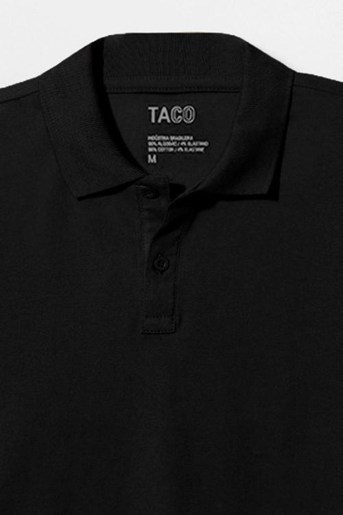 Polo Básica Comfort Piquet Flex Preta