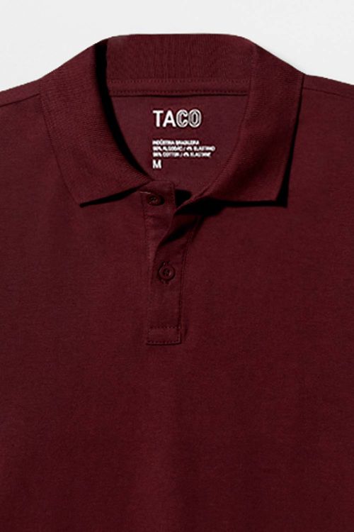 Polo Básica Comfort Piquet Flex Vinho