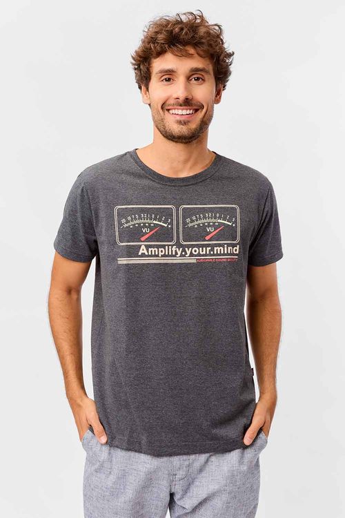 T-Shirt Estampada Mescla Amplipy Grafite