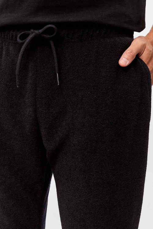 Calça Moletom Bouclé Preta