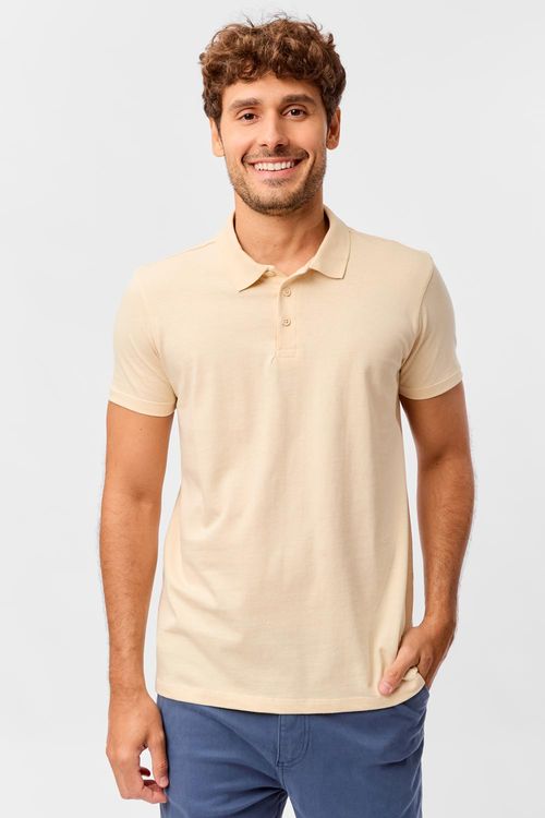 Polo Básica Premium Fit Sem Costura Off White