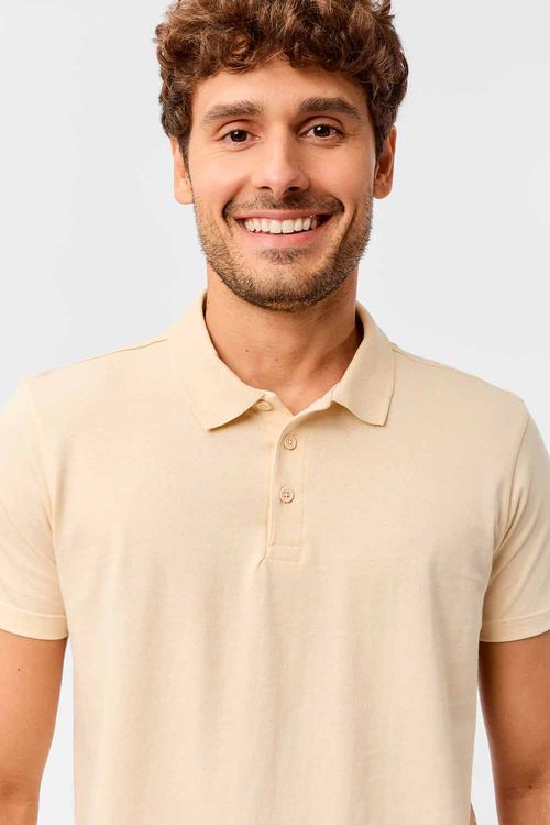 Polo Básica Premium Fit Sem Costura Off White