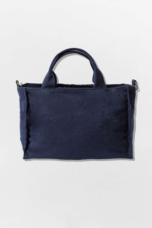 Bolsa Alça Bordada Azul Marinho