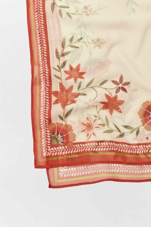 Lenço Floral Vermelho
