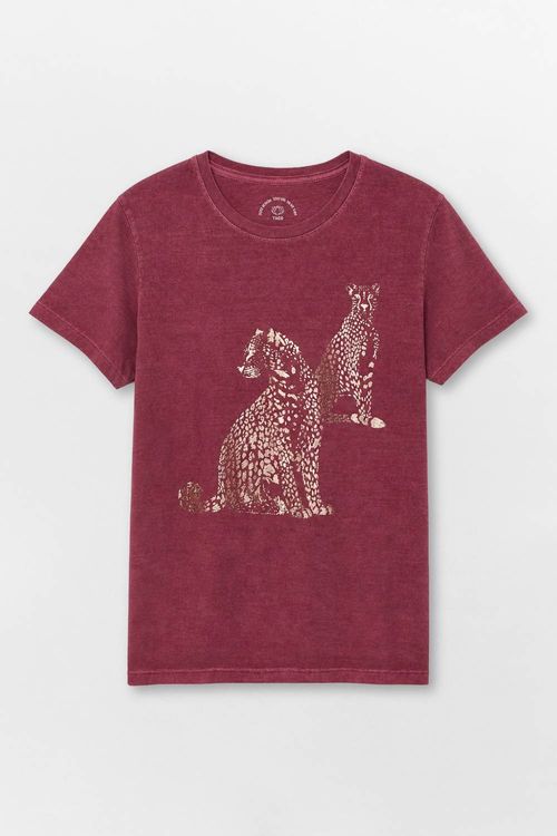 Blusa Estampada Duo Onça Violeta