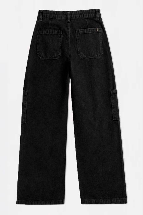 Calça Cargo Wide Leg Preta