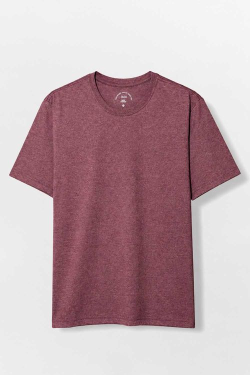 T-Shirt Básica Mescla Comfort Vinho