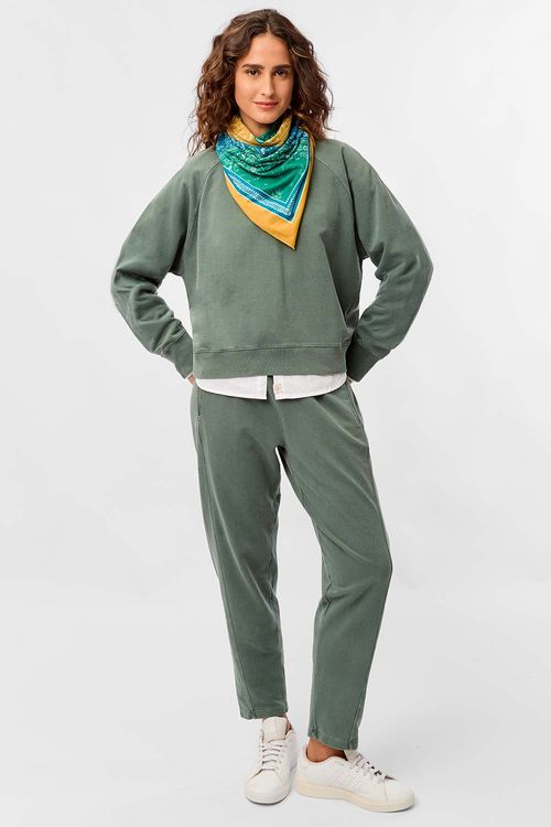 Calça Moletom Barrel Verde