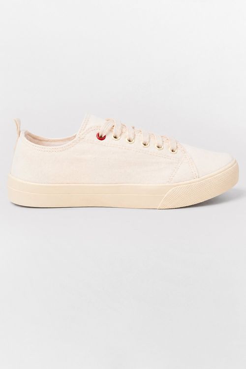 Tênis Canvas Flor Off Wh