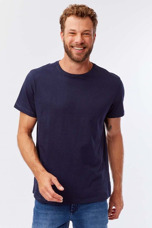 T-Shirt Básica Color Fit Azul Marinho