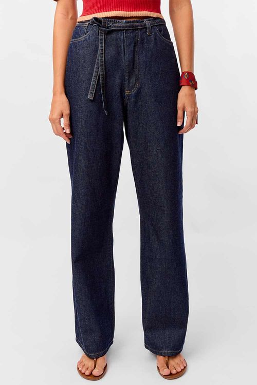 Calça Jeans Wide Leg Azul Jeans