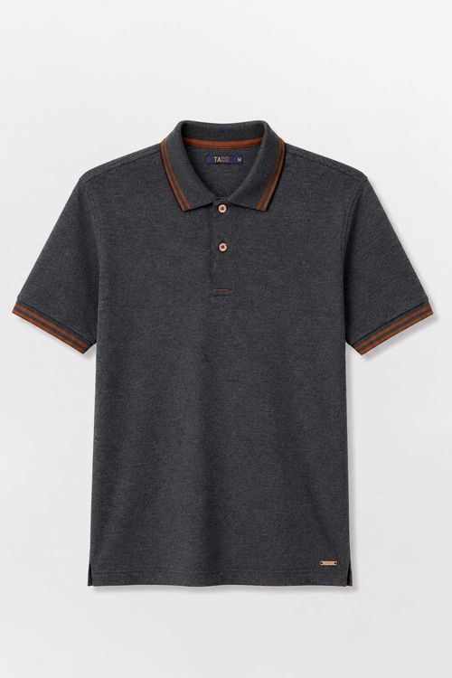 Polo Básica Comfort Piquet Grafite