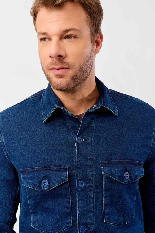 Jaqueta Jeans Azul