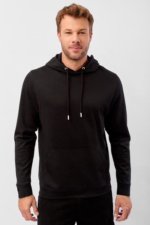Casaco Suedine Interlock Preto