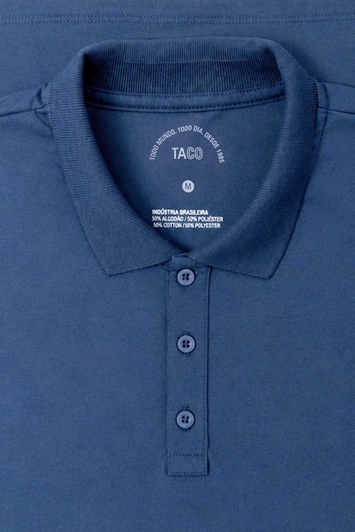 Polo Bsc Fit Msc C/ Etq Azul Jeans