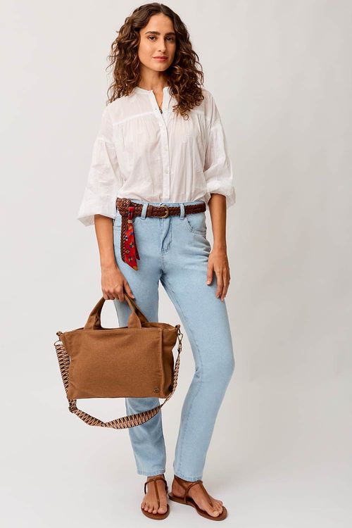 Calça Jeans Straight Basic Destroyer
