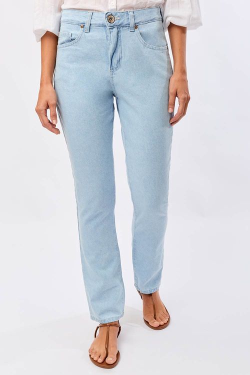 Calça Jeans Straight Basic Destroyer