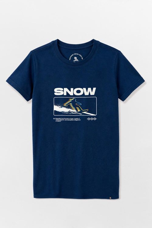 T-Shirt Infantil Estampada Surf Azul Marinho