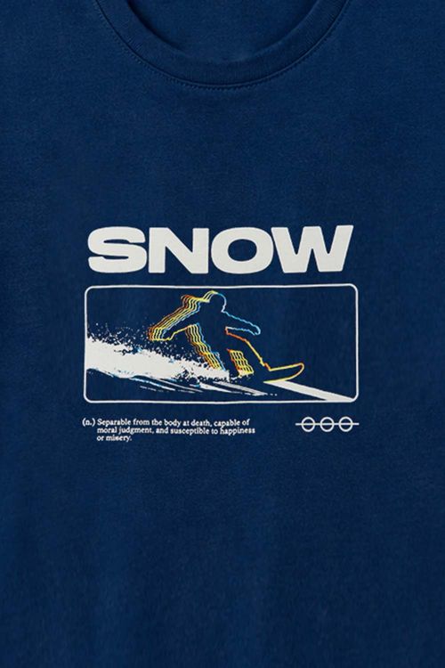 T-Shirt Infantil Estampada Surf Azul Marinho