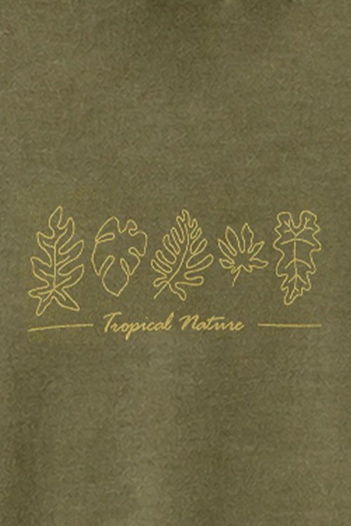 T-Shirt Estampada Stone Tropical Verde Musgo
