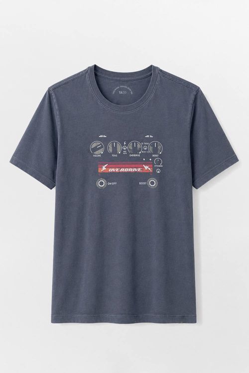 T-Shirt Estampada Overdrive Azul Marinho