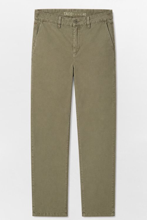 Calça Chino Estonada Verde